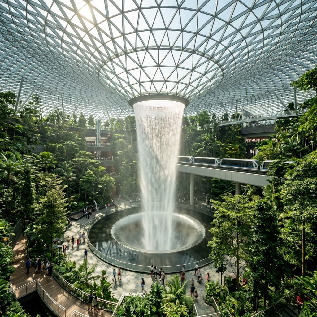 Keajaiban Arsitektur Tropis: Menghabiskan Seharian Penuh Mengeksplorasi Jewel Changi Airport