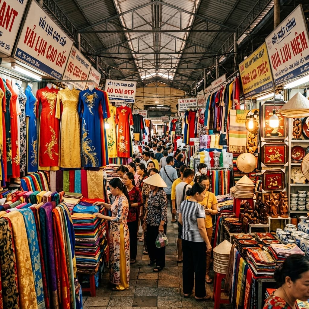 Berburu Kain Sutra dan Ao Dai Murah di Pasar Ben Thanh